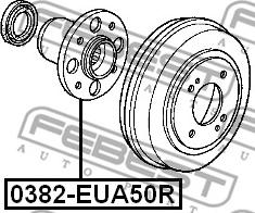 Febest 0382-EUA50R - Moyeu de roue cwaw.fr