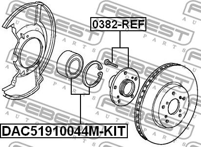 Febest 0382-REF - Moyeu de roue cwaw.fr