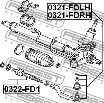 Febest 0322-FD1 - Rotule de direction intérieure, barre de connexion cwaw.fr