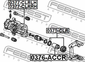 Febest 0375-CLR - Kit de réparation, étrier de frein cwaw.fr