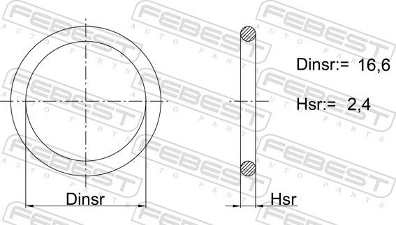 Febest 02400-021 - Joint d'étanchéité, tuyau de liquide de refroidissement cwaw.fr