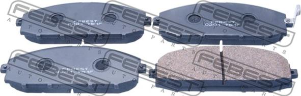 Febest 0201-Y61F - Kit de plaquettes de frein, frein à disque cwaw.fr