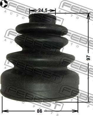 Febest 0215-S14T - Joint-soufflet, arbre de commande cwaw.fr