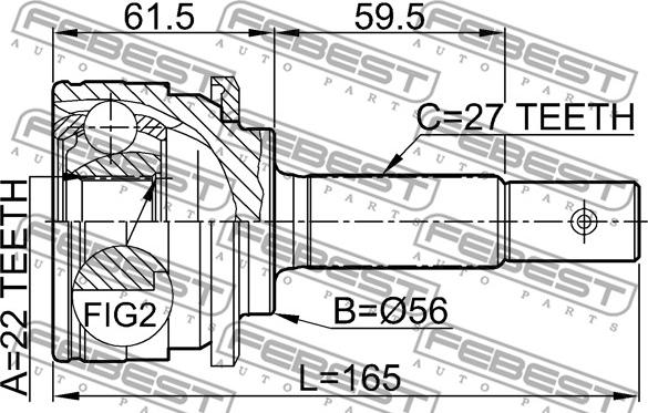 Febest 0210-051 - Jeu de joints, arbre de transmission cwaw.fr