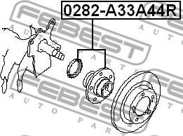 Febest 0282-A33A44R - Moyeu de roue cwaw.fr