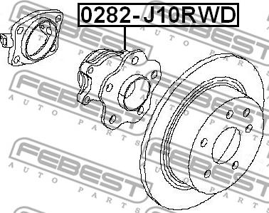 Febest 0282-J10RWD - Moyeu de roue cwaw.fr