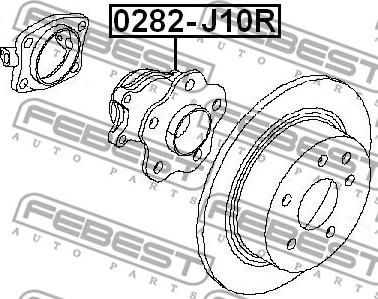 Febest 0282-J10R - Moyeu de roue cwaw.fr