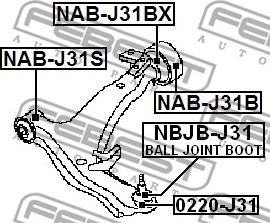 Febest 0220-J31 - Rotule de suspension cwaw.fr