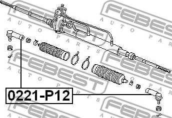 Febest 0221-P12 - Rotule de barre de connexion cwaw.fr