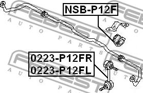 Febest 0223-P12FR - Entretoise / tige, stabilisateur cwaw.fr