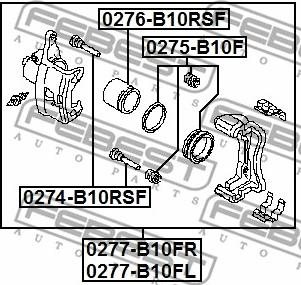 Febest 0276-B10RSF - Piston, étrier de frein cwaw.fr