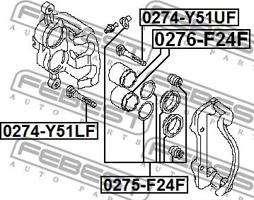 Febest 0276-F24F - Piston, étrier de frein cwaw.fr