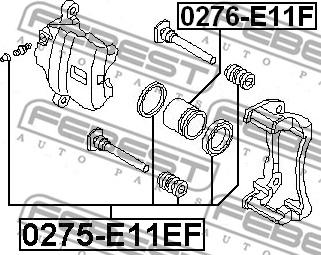 Febest 0276-E11F - Piston, étrier de frein cwaw.fr