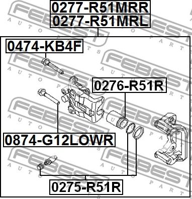 Febest 0277-R51MRL - Étrier de frein cwaw.fr