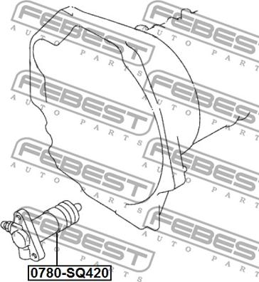 Febest 0780-SQ420 - Cylindre récepteur, embrayage cwaw.fr