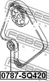 Febest 0787-SQ420 - Poulie-tendeur, courroie de distribution cwaw.fr