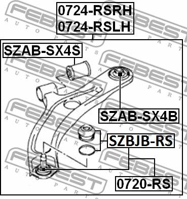 Febest SZAB-SX4B - Suspension, bras de liaison cwaw.fr