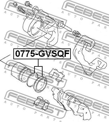 Febest 0775-GVSQF - Kit de réparation, étrier de frein cwaw.fr