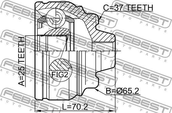 Febest 1910-F10 - Jeu de joints, arbre de transmission cwaw.fr