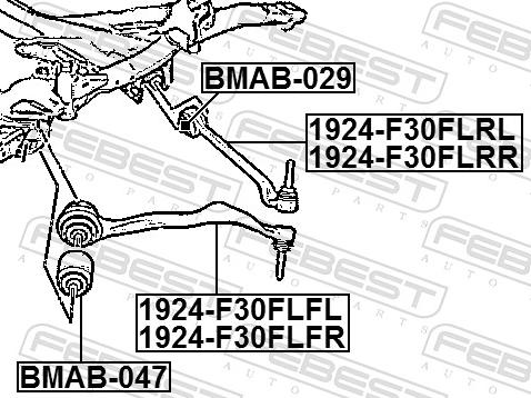 Febest 1924-F30FLFR - Bras de liaison, suspension de roue cwaw.fr