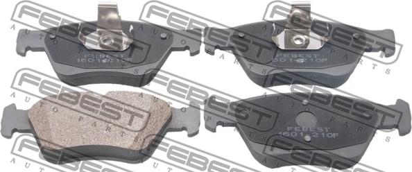 Febest 1601-210F - Kit de plaquettes de frein, frein à disque cwaw.fr