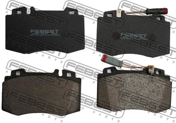 Febest 1601-211F - Kit de plaquettes de frein, frein à disque cwaw.fr