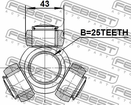 Febest 1616-169 - Trépied, arbre de commande cwaw.fr