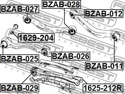 Febest BZAB-029 - Suspension, bras de liaison cwaw.fr