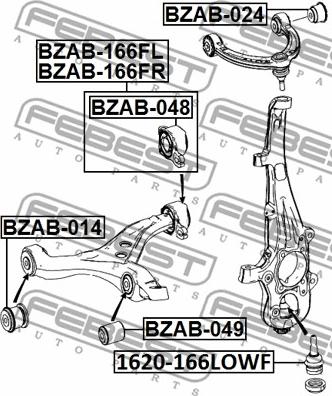 Febest BZAB-048 - Suspension, bras de liaison cwaw.fr