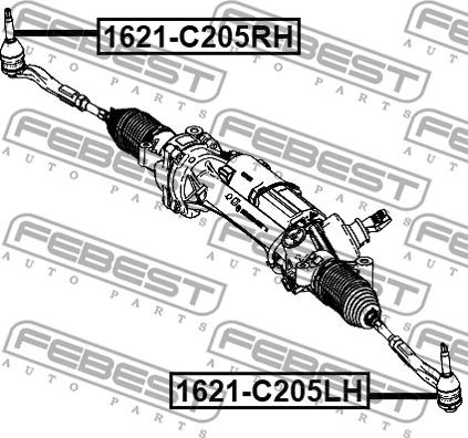 Febest 1621-C205LH - Rotule de barre de connexion cwaw.fr