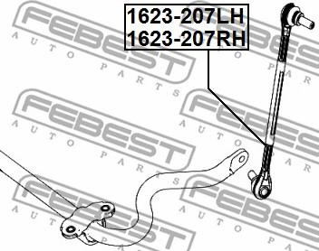 Febest 1623-207RH - Entretoise / tige, stabilisateur cwaw.fr