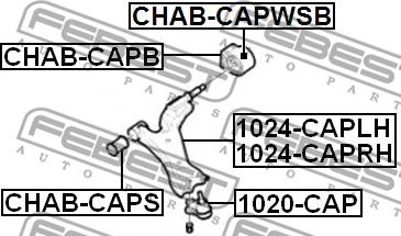 Febest 1024-CAPRH - Bras de liaison, suspension de roue cwaw.fr