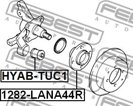 Febest 1282-LANA44R - Moyeu de roue cwaw.fr