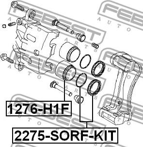 Febest 2275-SORF-KIT - Kit de réparation, étrier de frein cwaw.fr