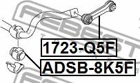 Febest 1723-Q5F - Entretoise / tige, stabilisateur cwaw.fr