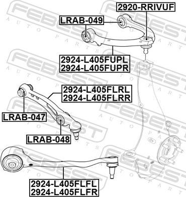 Febest 2924-L405FLRR - Bras de liaison, suspension de roue cwaw.fr