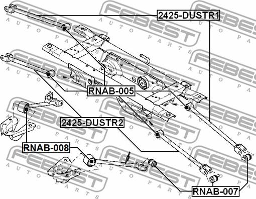 Febest RNAB-007 - Suspension, bras de liaison cwaw.fr