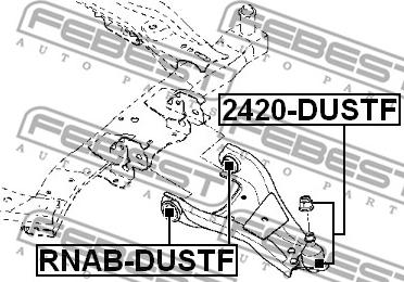 Febest 2420-DUSTF - Rotule de suspension cwaw.fr