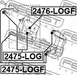 Febest 2476-LOGF - Piston, étrier de frein cwaw.fr