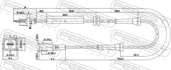 Febest 25606-003 - Capteur, vitesse de roue cwaw.fr