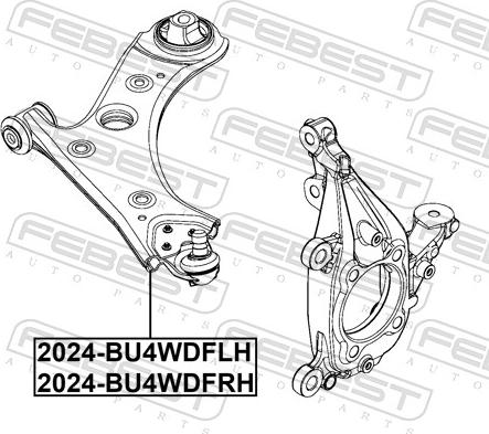 Febest 2024-BU4WDFLH - Bras de liaison, suspension de roue cwaw.fr