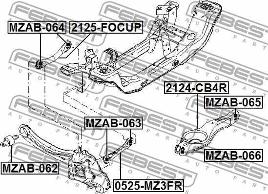 Febest 2124-CB4R - Bras de liaison, suspension de roue cwaw.fr