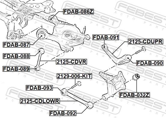 Febest 2125-CDLOWR - Bras de liaison, suspension de roue cwaw.fr