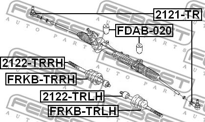 Febest 2122-TRRH - Rotule de direction intérieure, barre de connexion cwaw.fr