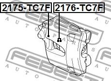 Febest 2176-TC7F - Piston, étrier de frein cwaw.fr