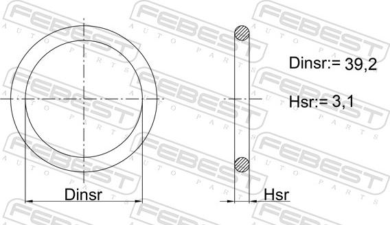 Febest 23400-006 - Joint, Bride de liquide de refroidissement cwaw.fr