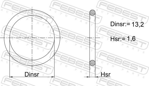 Febest 23400-007 - Joint d'étanchéité, tuyau de liquide de refroidissement cwaw.fr