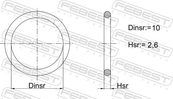 Febest 23400-010 - Joint, compresseur cwaw.fr