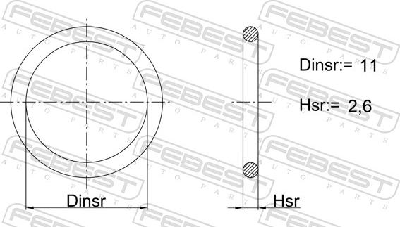 Febest 23400-030 - Joint d'étanchéification, conduite de réfrigérant cwaw.fr