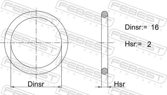 Febest 23400-032 - Joint, Bride de liquide de refroidissement cwaw.fr